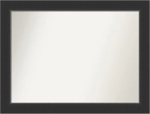 Vista 330 de Amanti Art Espejo personalizado, espejo de baño negro Astor, espejo de pared o espejo de tocador de baño sobre el fregadero (25 x 25 pulgadas)