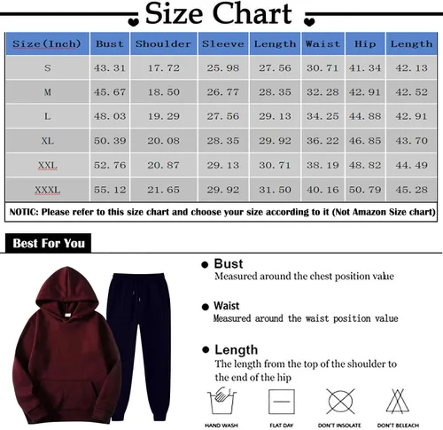 Vista 2 de Conjunto deportivo casual de 2 piezas para hombre, conjunto deportivo de manga larga con capucha y pantalón deportivo
