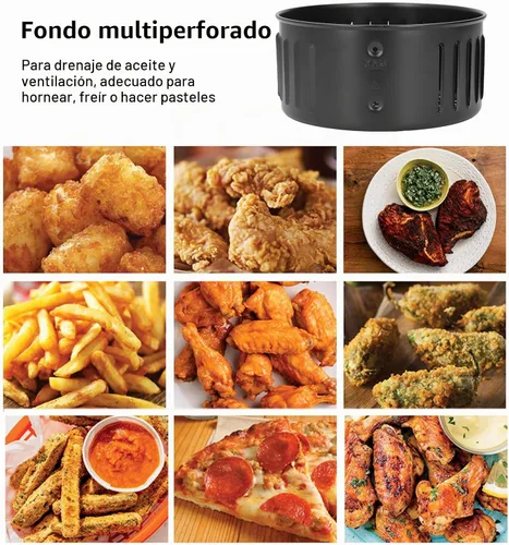 Vista 9 de Tissting Cesta para freidora de aire de 2.75 cuartos de galón, 7.5 x 3.7 pulgadas, escurridor reutilizable antiadherente para freír hornear a