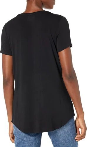 Vista 2 de Tienda Essentials Women's Relaxed-Fit Short-Sleeve V-Neck Tunic (Available in Plus Size), Multipacks