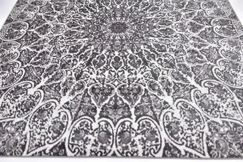 Vista 121 de Sofia, alfombra clásica de diseño abstracto, Polipropileno, Gris oscuro Gris/gris (Dark Gray/Gray)