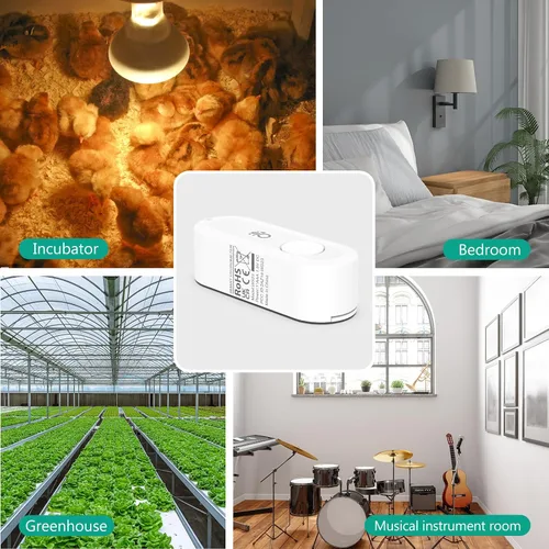 Vista 8 de ORIA Termómetro higrómetro inalámbrico, sensor de temperatura de humedad Bluetooth, termómetro higrómetro mejorado para interiores y exteriores