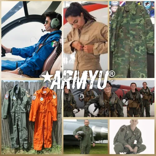 Vista 8 de overol de vuelo de la Fuerza Aérea, uniforme de trabajo estilo ejercito de los Estados Unidos, con broche de Army Universe