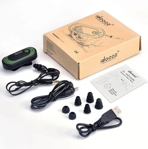 Vista 6 de Reproductor MP3 impermeable, reproductor de música de natación IPX8 con clip, reproductor de música subacuático con auriculares para nadar, correr