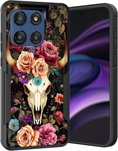 Vista 229 de para Moto G Play 4G 2024, funda de dos capas híbrida resistente y a prueba de golpes, PC duro + silicona suave protectora para Motorola Moto G Play