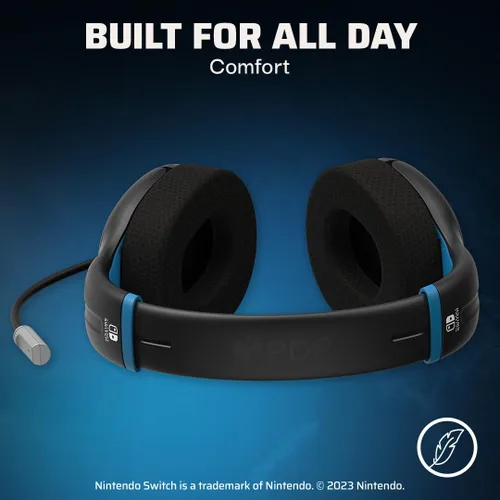 Vista 3 de PDP AIRLITE - Auriculares estéreo para juegos con micrófono para Nintendo Switch/Lite/OLED, micrófono con cancelación de ruido con cable, ligero