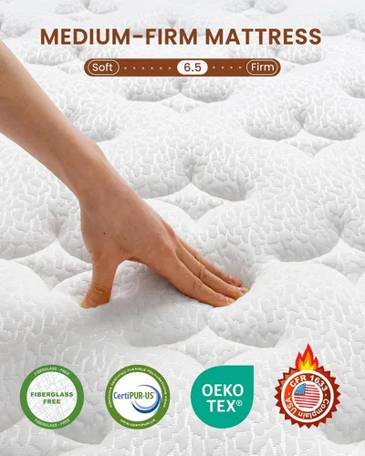 Vista 5 de BedStory Full Size Mattress - 13 Inch Hybrid Mattresses with Orthopedic Spinal Support & Motion Isolation - Individually Pocketed Springs