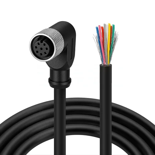 Vista 10 de M12 - Conector de sensor hembra de 8 pines para volar Cable de protección eléctrica impermeable para aplicaciones de automatización