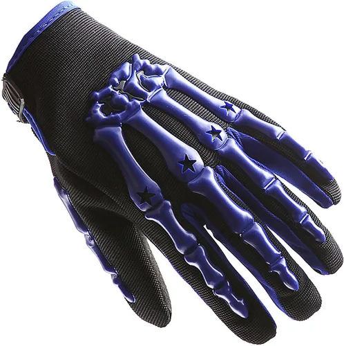 Vista 6 de Guantes juveniles de motocross 1Storm para motocicletas, BMX, MX, ATV, bicicletas todoterreno, modelo de esqueleto para niños