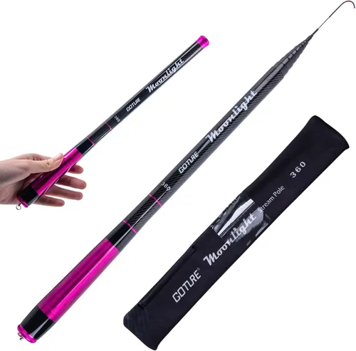Vista 12 de Goture/ Kit de caña de pescar telescópica Tenkara/ Caña de pescar ultraligera para viajes, caña de pescar plegable portátil para bass y crappie
