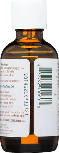 Vista 2 de Tea Tree Therapy Aceite de árbol de té australiano 100% puro, botella de 2 onzas