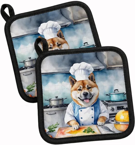 Vista 48 de Caroline's Treasures Coton de Tulear El Chef Par de Agarraderas de Ollas de Cocina Resistentes al Calor Juegos de Agarraderas de Ollas Almohadillas