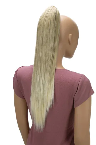 Vista 9 de CAISHA 24 "Hairpiece Cola de caballo Clip en la extensión de pelo largo recto negro H601