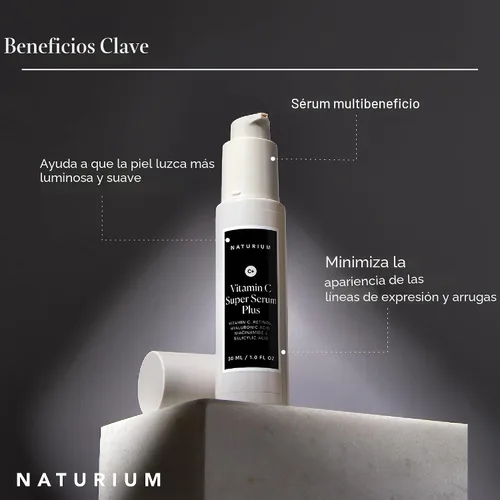 Vista 7 de Naturium Vitamin C Super Serum Plus, cuidado facial suavizante, más retinol, ácido hialurónico, niacinamida y ácido salicílico, 1 onza