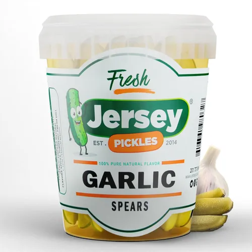 Vista 7 de Jersey Pickles - Lanzas de eneldo de ajo frescas (medio galón) - Fresco, apto para dieta cetogénica y perfecto para aperitivos, sándwiches