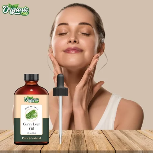 Vista 6 de Organic Zing Aceite de hoja de curry de grado cosmético (4.0 fl oz / 3.99 fl oz) con cuentagotas – Aceite botánico para el cuidado de la piel