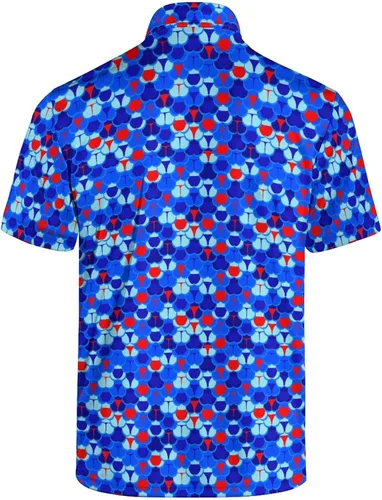 Vista 2 de Camisas polo divertidas para hombre de los años 80, camisas de golf de secado rápido que absorben la humedad, divertidas camisas polo de golf