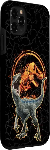 Vista 3 de iPhone 11 Pro Max Jurassic World: Fallen Kingdom Blue Fire Logo Case