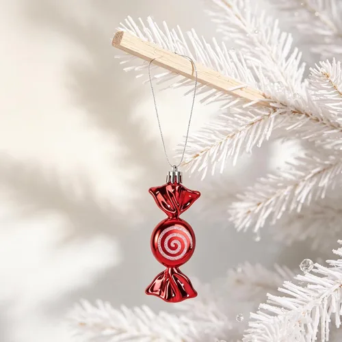 Vista 3 de SAVITA 200 piezas de adornos navideños para colgar cuerdas (plata)