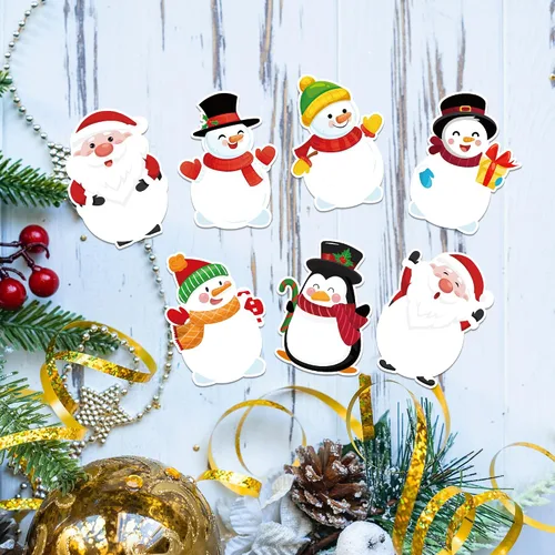 Vista 9 de 12 estilos, 240 páginas, notas adhesivas de Navidad, bloc de notas, muñeco de nieve, autoadhesivo, bloc de notas para Navidad, vacaciones, hogar