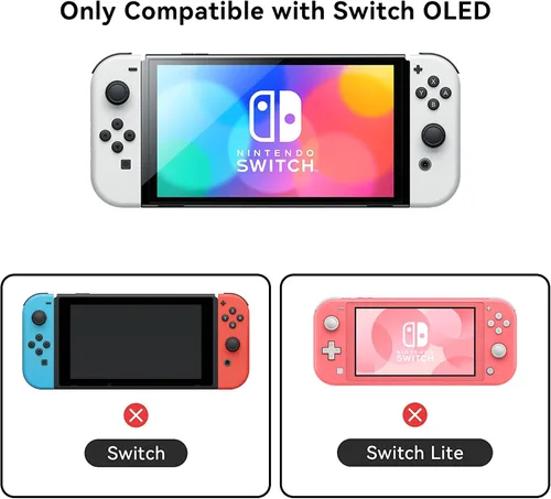 Vista 2 de YOCORE Funda protectora OLED delgada para interruptor compatible con Switch OLED, diseño antiarañazos y absorción de golpes, KLM Play Time