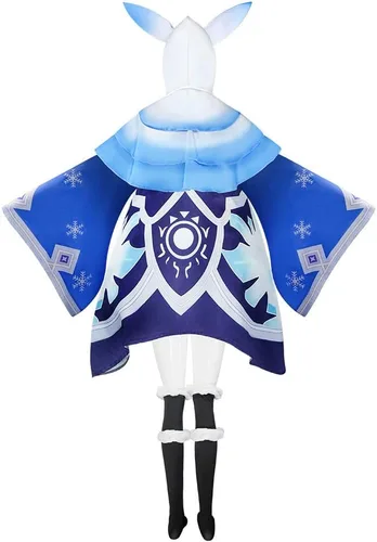 Vista 3 de Weixu Games Abyss - Disfraz de mago para cosplay Genshin Impact Ice Precioso uniforme de capa, traje de Halloween