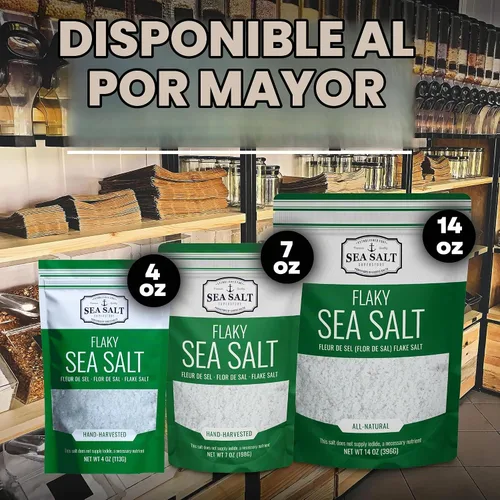 Vista 5 de Sea Salt Superstore Copos de sal marina escamosa, Baja Fleur de Sel
