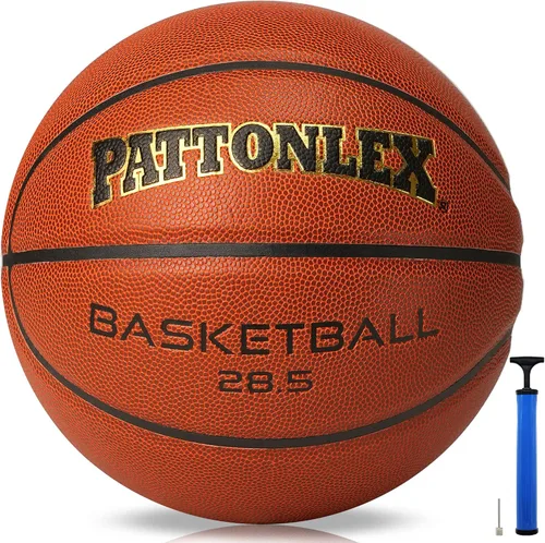 Vista 9 de Basketball Ball – Official Size– Composite Leather Indoor/Outdoor Basketball for Men, Women & Girls, with Pump
