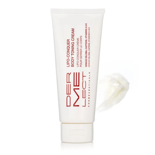 Vista 6 de Dermelect Lipo Conquer Crema tonificante corporal para cuerpo Crema antienvejecimiento con retinol, cafeína, ginkgo biloba, tensora y reafirmante
