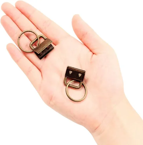 Vista 3 de SPEEDWOX Accesorios para llavero con anillo dividido, juego de correas para manualidades