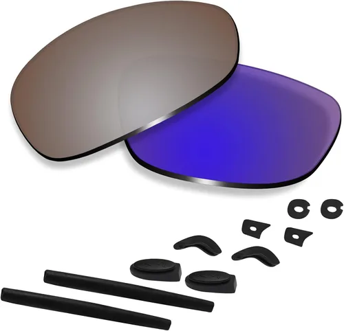 Vista 8 de Lentes de repuesto polarizadas de policarbonato/kits de goma para Oakley Juliet Bronce dorado polarizado