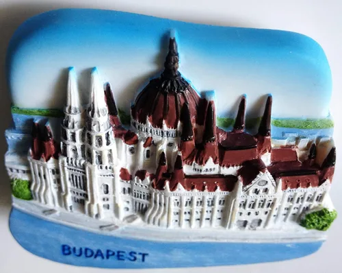 Vista 3 de WitnyStore Tiny The Parliament Building Budapest Hungría Europa Central Atracciones turísticas Resina Refrigerador Imán Viajero Recuerdo Regalo