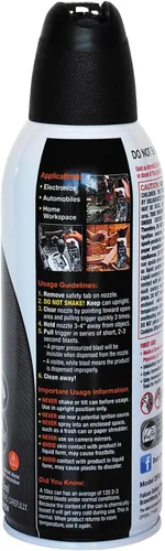 Vista 2 de Falcon comprimido de gas (152a) plumero de limpieza desechable 3 unidades, 10 oz. Lata (DPSXL3)