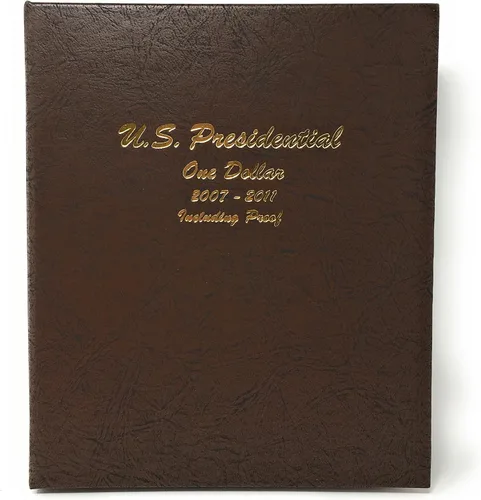 Vista 12 de Dansco Álbum Presidencial de Moneda del Dólar con Pruebas 2007-2011 Volumen 1#8184 con funda