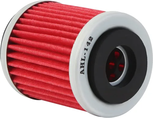 Vista 3 de AHL 142 Filtro de aceite 1UY-13440-01 1UY-13440-02 Compatible con Yamaha YFM350R Raptor 350 2005-2013 (rojo)