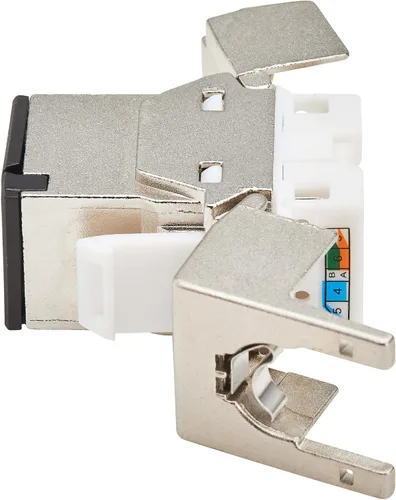 Vista 5 de Tripp Lite Conector Keystone sin herramientas blindado RJ45 STP Cat8, 568A/568B, 110 IDC a RJ45 macho, termina sin herramientas especiales
