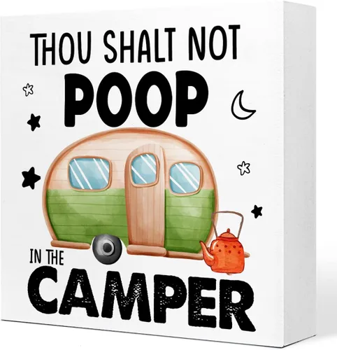 Vista 10 de Back That Thing Up - Cartel divertido de placa de madera para campamento, con cita rústica, bloque de madera para el hogar, cámper, decoración