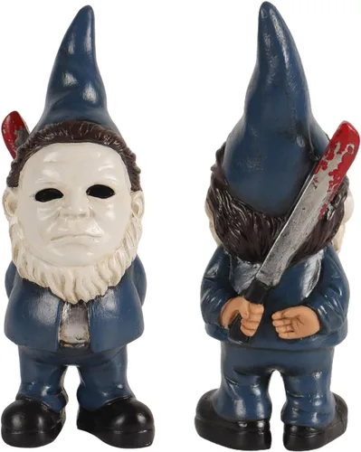 Vista 13 de SPINNDO Decoración de terror, regalos de dedo medio, decoración de jardín, gnomos, estatuas de jardín