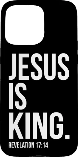 Vista 31 de Jesus is King Bible Scripture Quote Christian Case for iPhone 17