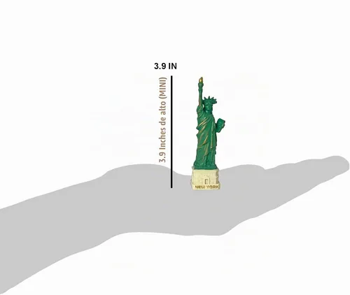 Vista 3 de Mini estatua de la libertad con tinte cobre; recuerdo de la estatua de la libertad (3.9 pulgadas)