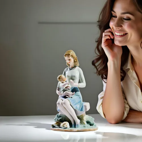 Vista 6 de Figura de porcelana, mamá, feliz todos los días, recuerdos, regalos de ceremonia, estatua para decoración del hogar.