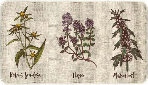 Vista 22 de Mloabuc® Tapete decorativo de flores, tapetes de cocina de arpillera de arpillera para mujer, accesorios de cocina para exteriores, 17 x 30 pulgadas