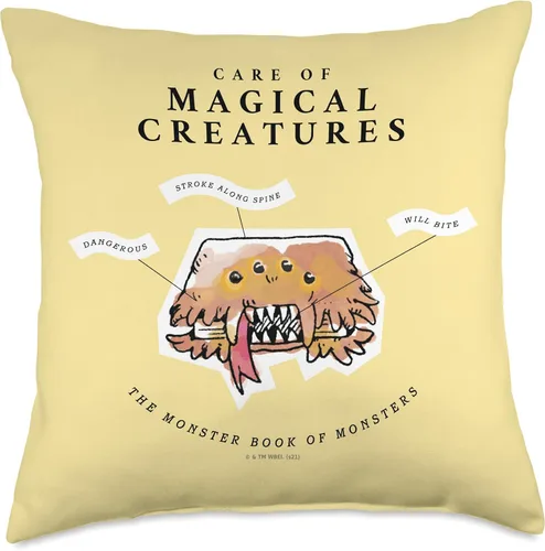 Vista 5 de Harry Potter Care of Magical Creatures - Almohada de libro, 16 x 16 pulgadas, multicolor