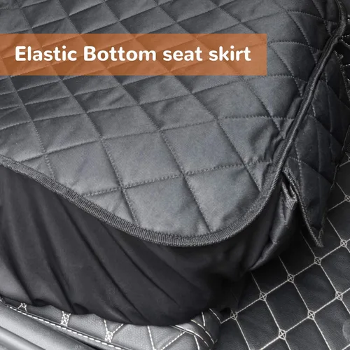 Vista 2 de URPOWER Funda de asiento delantero para perro, 100% impermeable, antideslizante, protector de asiento de auto para mascotas, acolchado y duradero