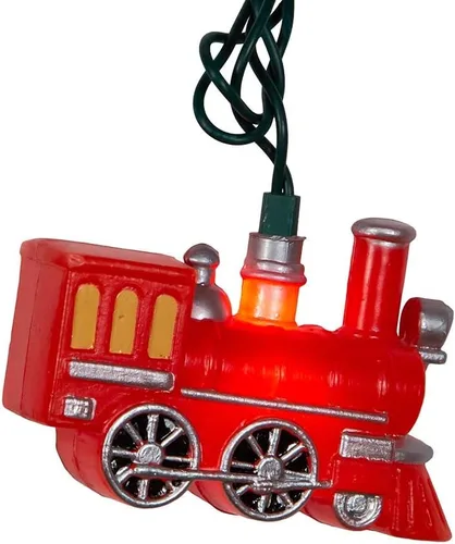 Vista 3 de Kurt S. Adler Juego de luces de tren rojo claro UL 10