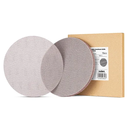 Vista 11 de Toolant - Papel de lija abrasivo de malla de 9 pulgadas, grano 80, 10 unidades Dust-Free Hook & Loop Drywall Sanding Disc, for Sanding Wood