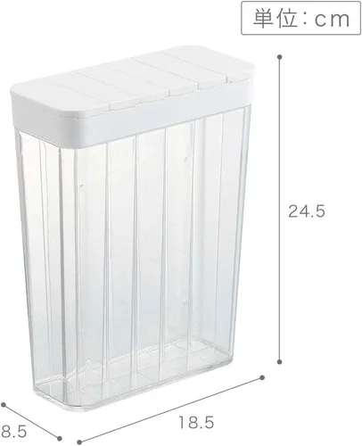 Vista 8 de Yamazaki Home Tower Grain Container almacenamiento y organización de alimentos, tamaño único, blanco