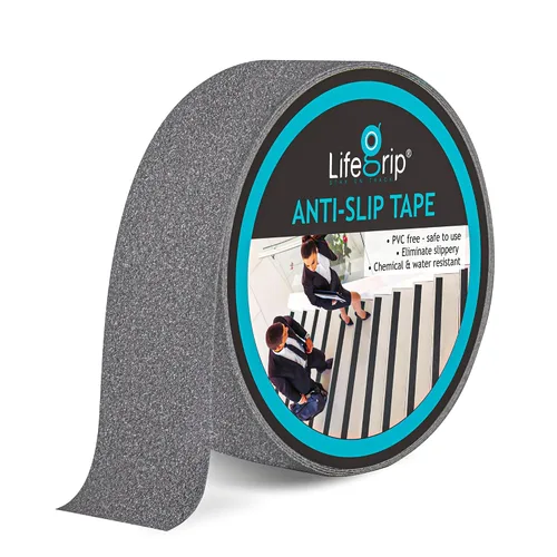 Vista 9 de Lifegrip - Cinta de tracción antideslizante, cinta de fricción de 1 pulgada x 15 pies, el mejor agarre, adhesivo abrasivo para escaleras, peldaños