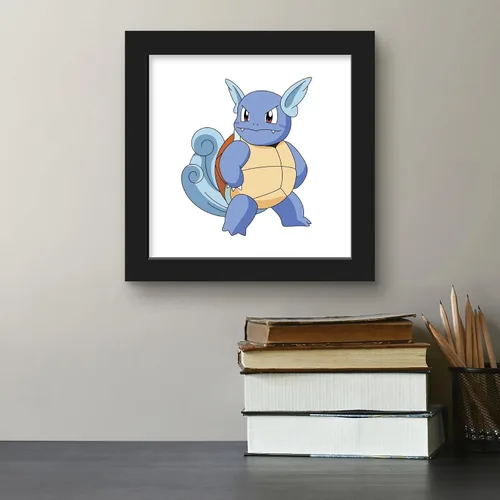 Vista 5 de Trends International Gallery Pops Pokemon - Arte de pared de Wartortle, versión enmarcada negra, 12 x 12 pulgadas