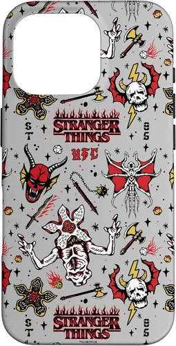 Vista 20 de Stranger Things Demogorgon Hellfire Club - Funda con patrón para iPhone 17